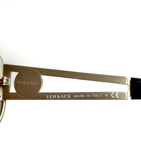 Versace 2166 Shield Sunglasses Medusa Gold Metal Frame - Picture 11 of 11